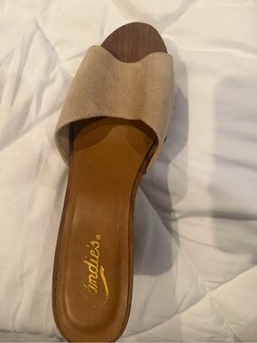 Candie's Tan Suede Slide Mule